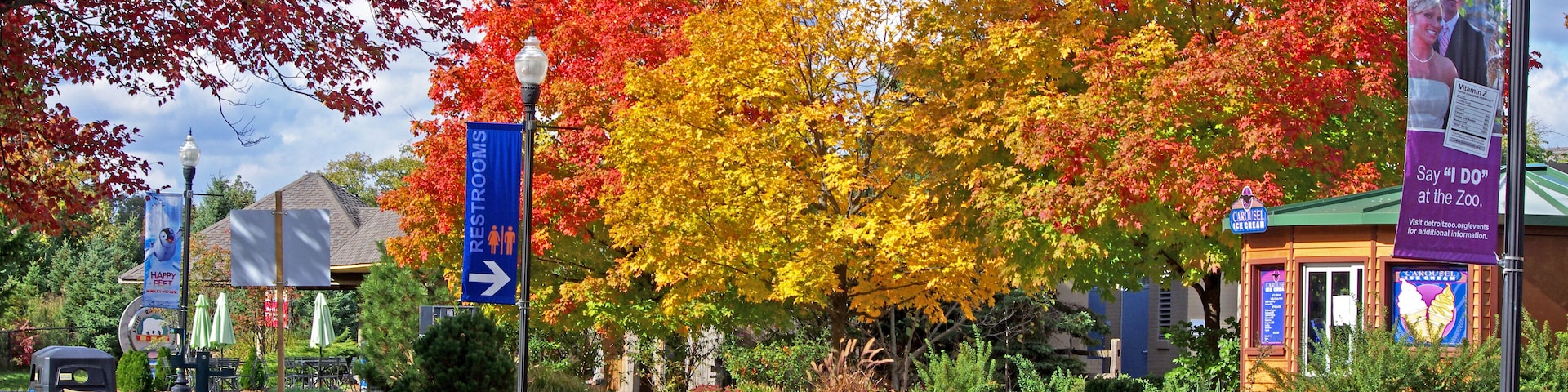 A beautiful fall day at the zoo. The Detroit Zoo has AZA Accreditation.