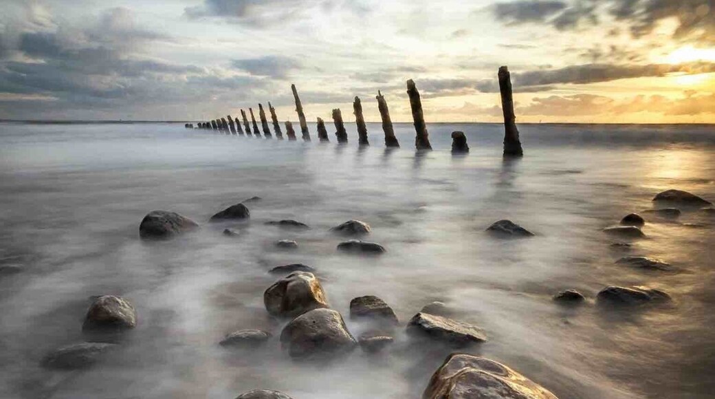 Sunset at South Walney Groyne.