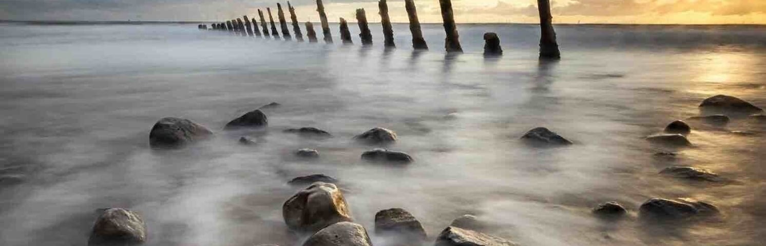 Sunset at South Walney Groyne.