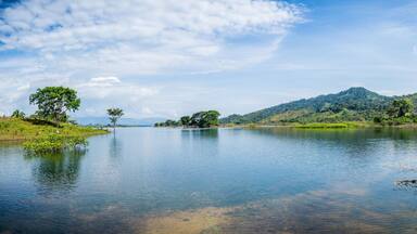 Panoramic view of Barinas dam. Barinas State, Venezuela