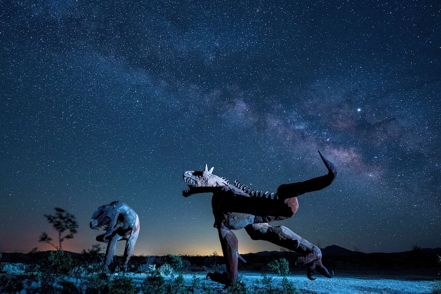 #Culture Galleta Meadows has over 130 incredibly detailed metal sculptures by artist Ricardo Breceda scattered around the beautiful desert town of Borrego Springs, CA for explorers to visit day and night.