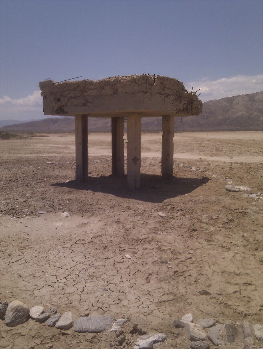 not your average busstop, but surely a nice place to hide from the sun in the shade. Can't go there by car, ask http://www.californiaoverland.com/ for help. Really worth the trip. 