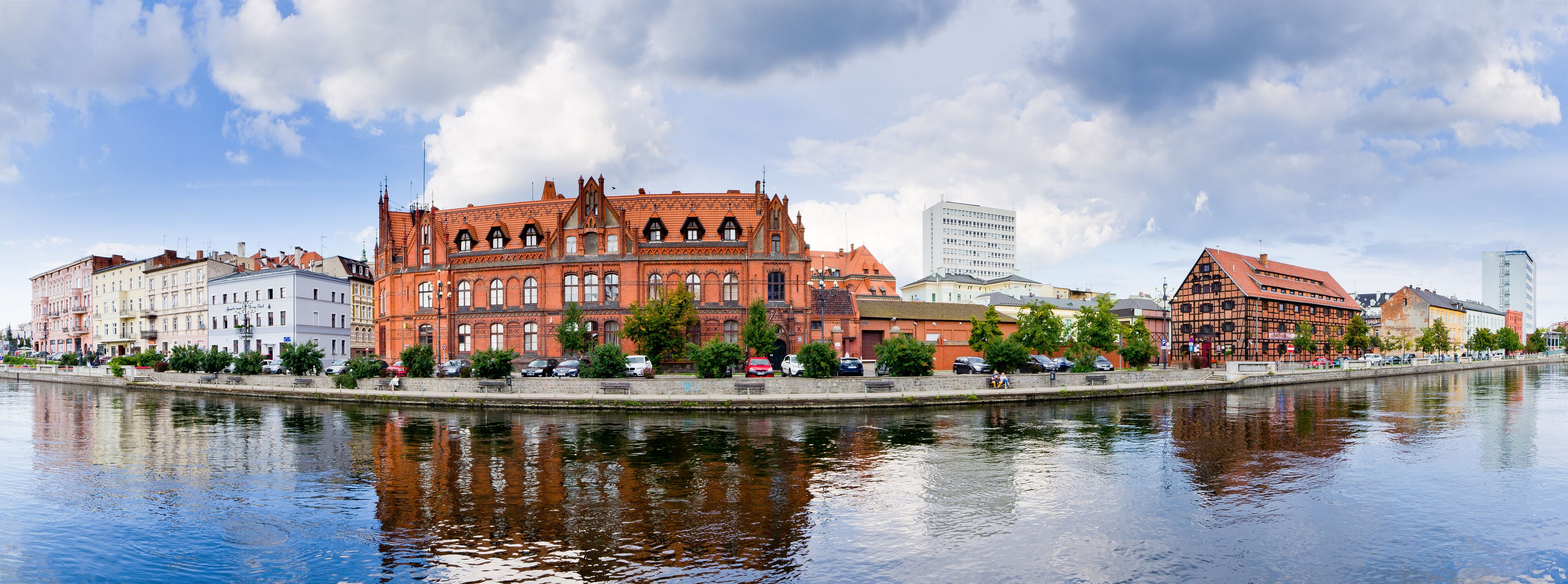 Panoramic cityscape of Bydgoszcz, Poland