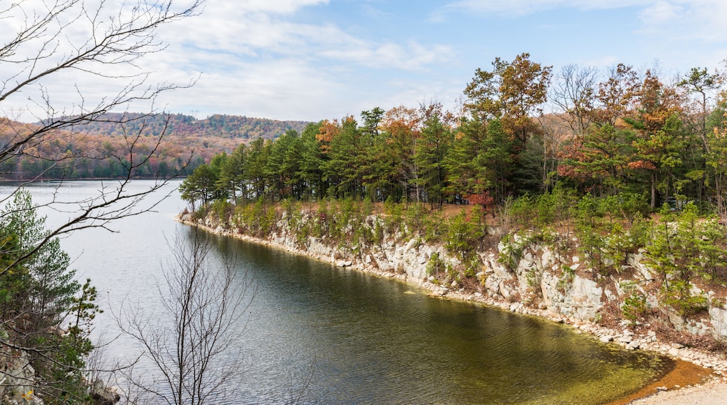 Autumn Time in Long pine reservoir in Michaux State Forest in Pennsylvania
