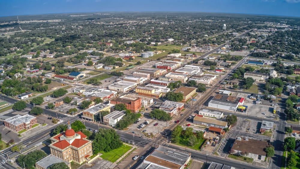 Aerial View of Beeville, Texas during Summer