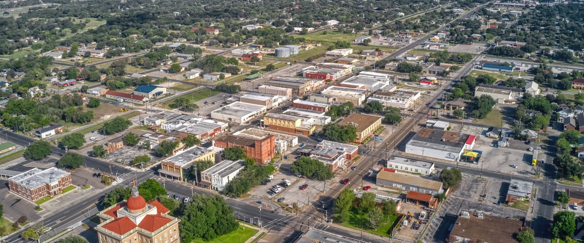 Aerial View of Beeville, Texas during Summer