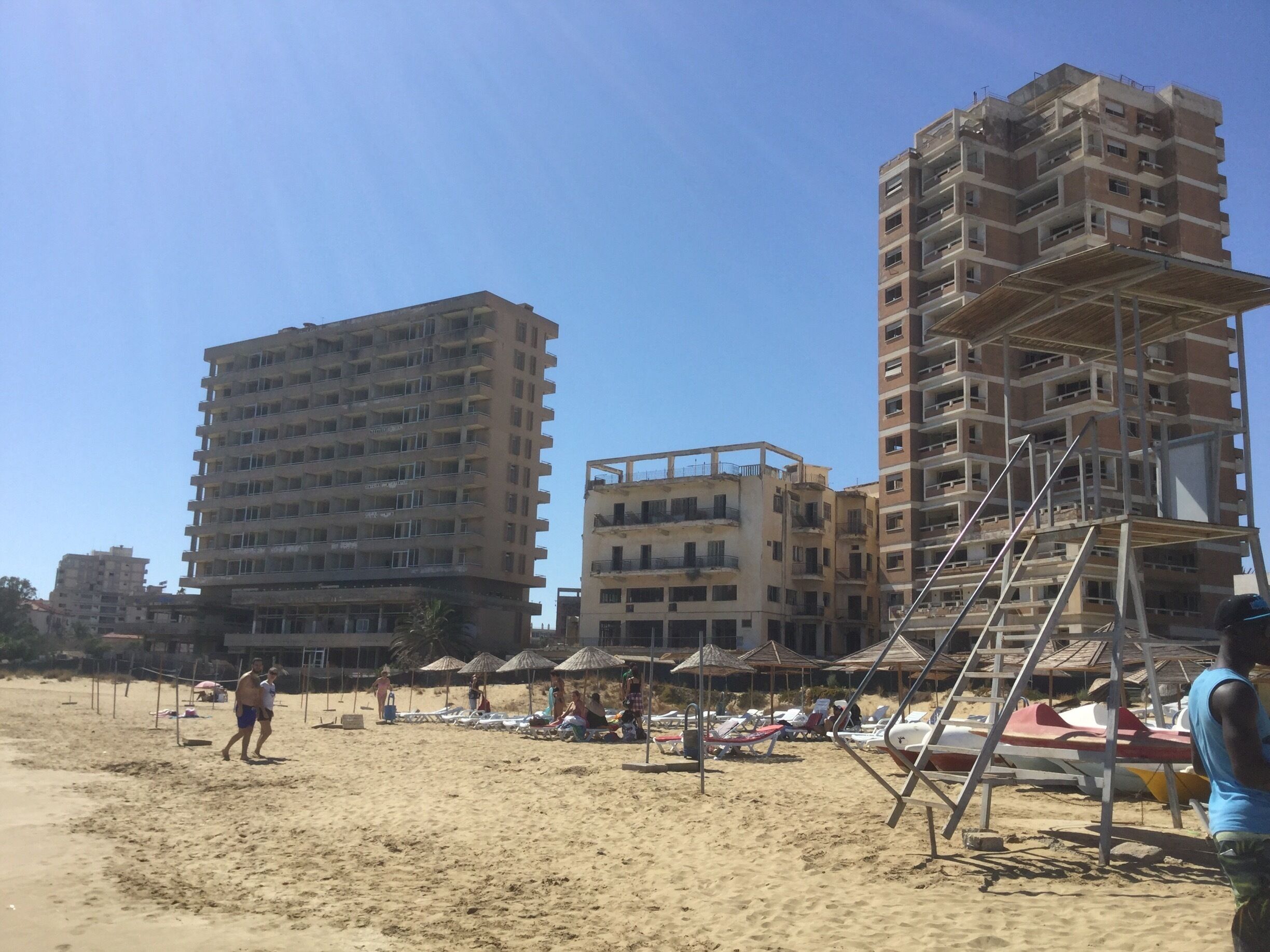 The deserted ghost town right next to the beach Famagusta, Cyprus.