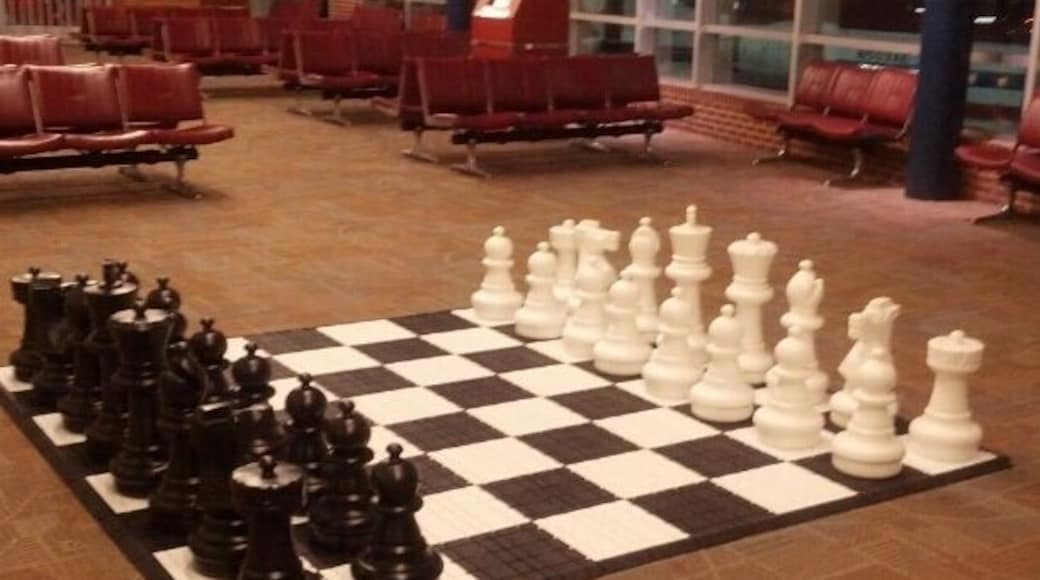 Novelty sized chess while you wait for your flight?