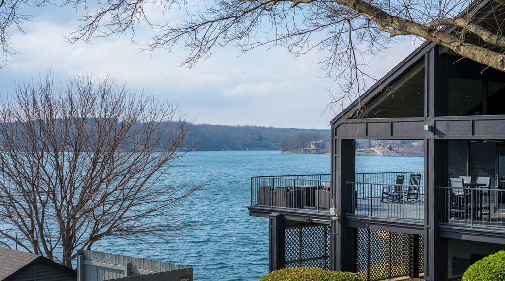 House on the lake in Northwest Arkansas, beautiful landscape view