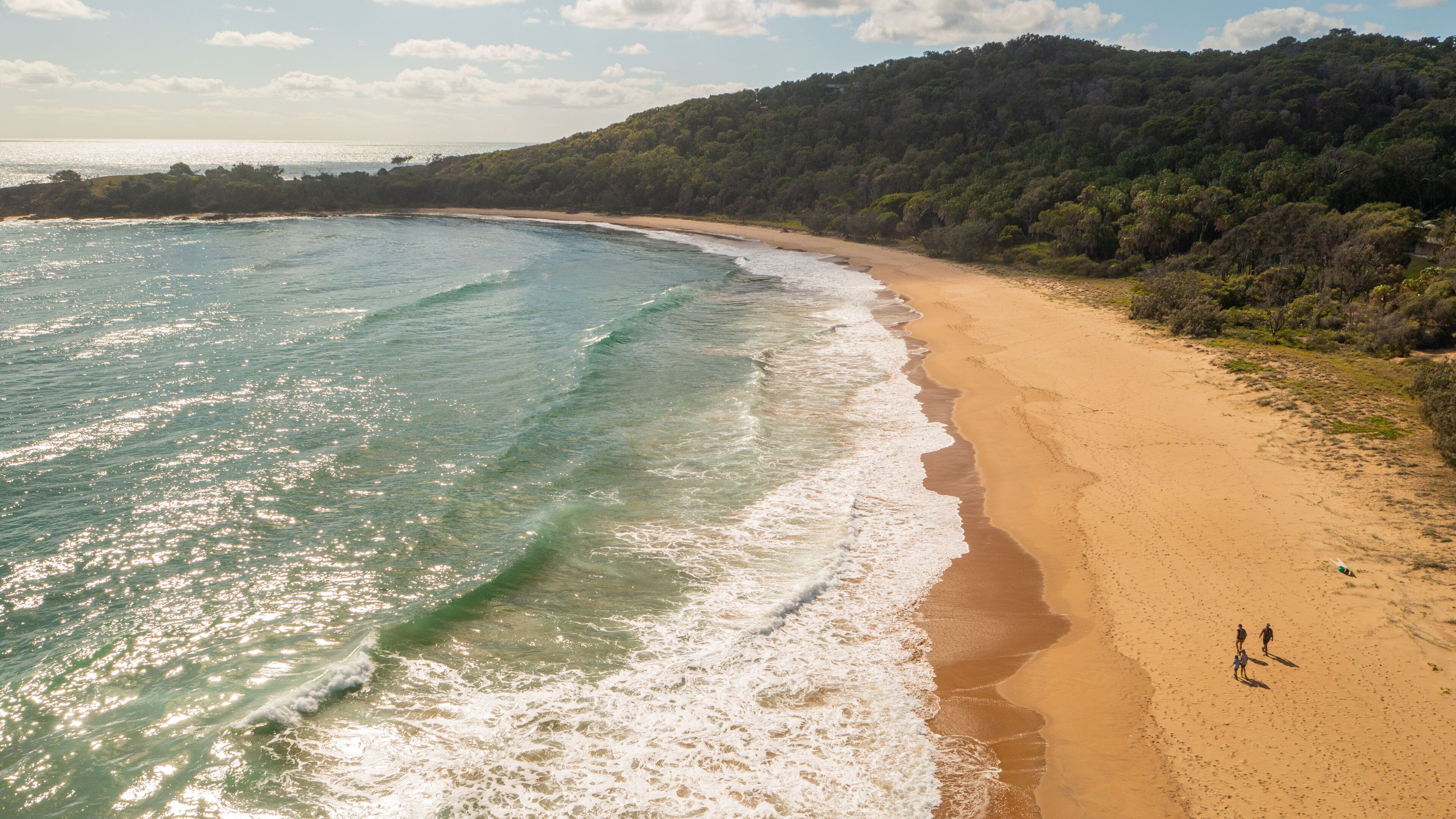 Red Rock Walking Trail featuring a sunset, general coastal views and a beach