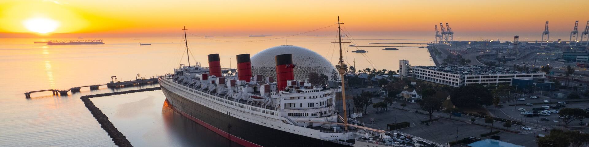 Queen Mary at Sunrise 1, Long Beach, CA November 2022