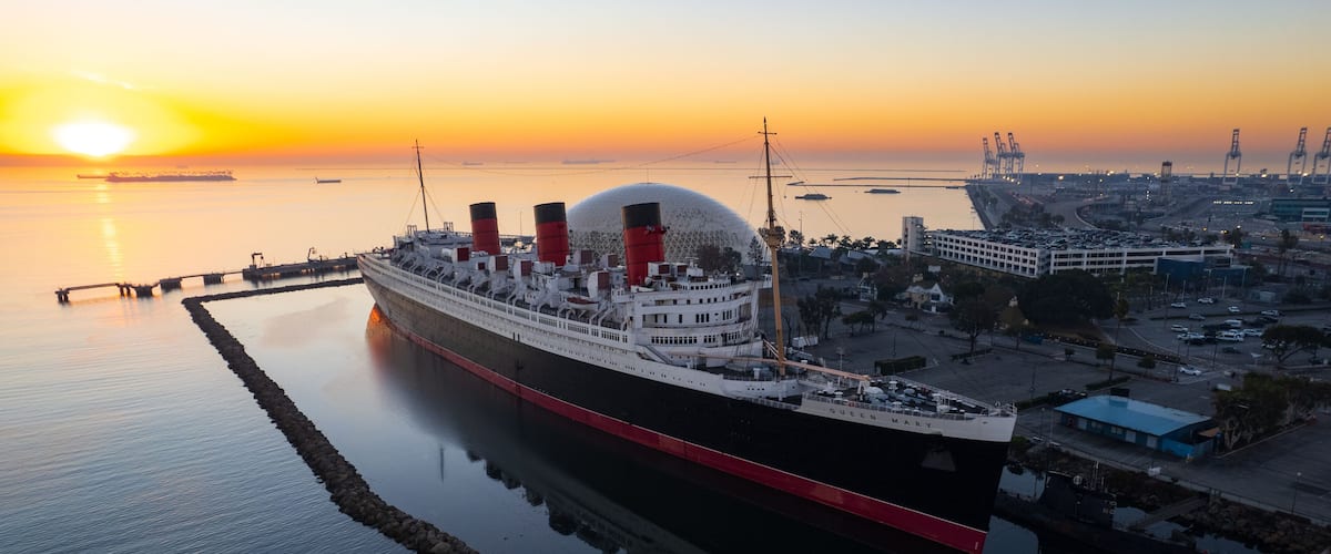 Queen Mary at Sunrise 1, Long Beach, CA November 2022