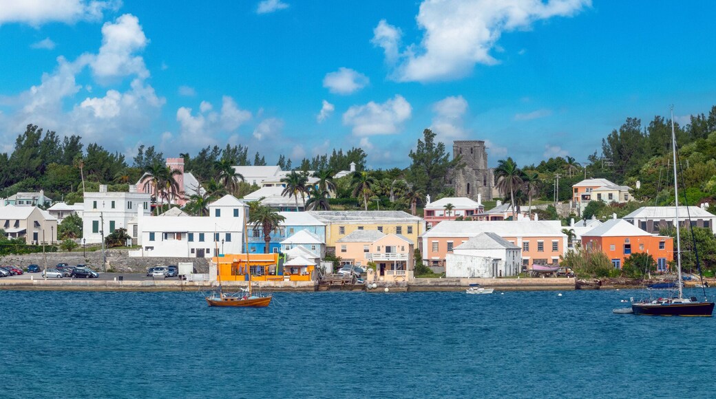 Picturesque waterfront of the historical port city of St. George, the ancient capital and where Bermuda began, St. George Island, Bermuda, British Overseas Territory, UK