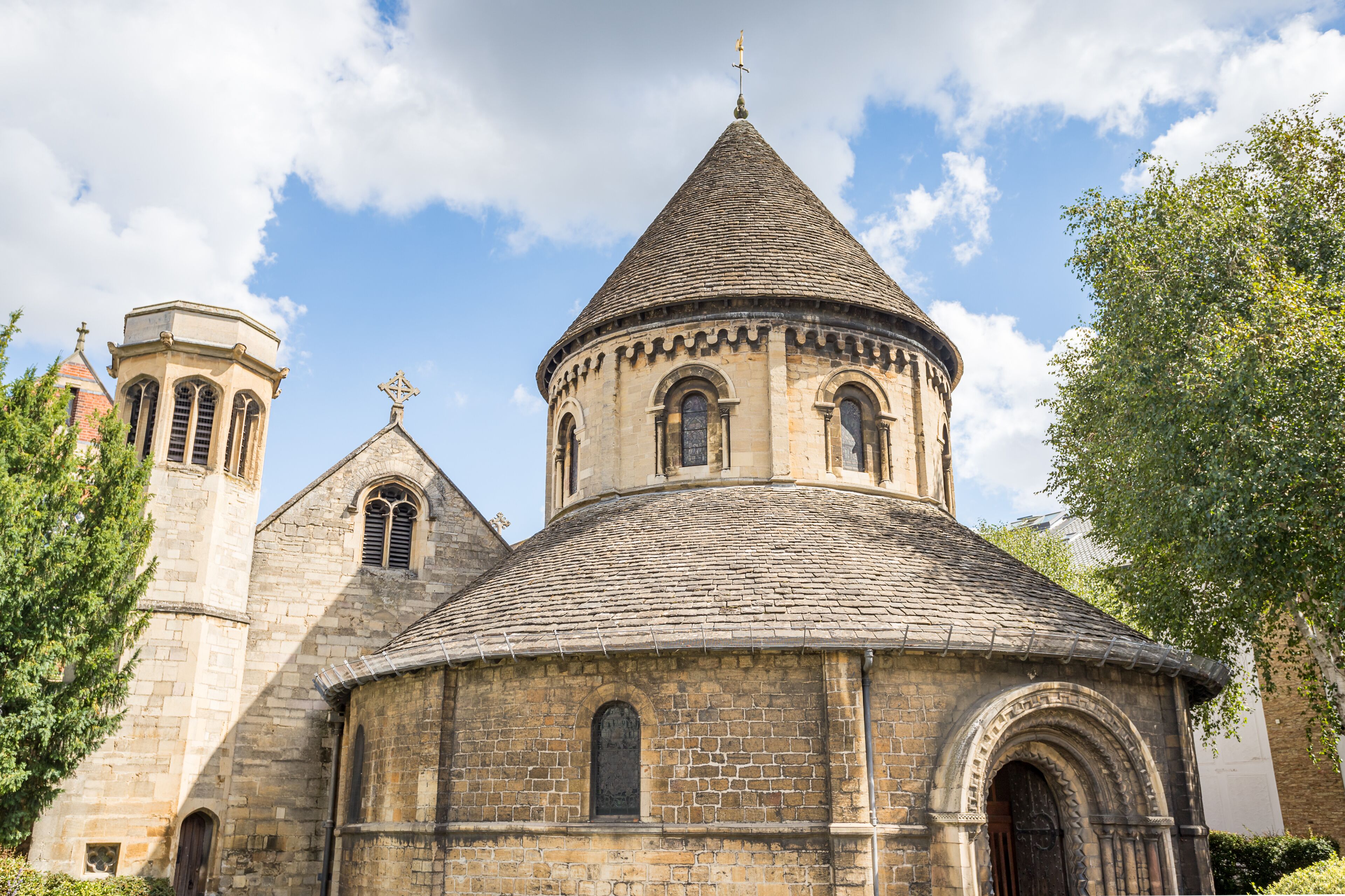Round Church closeup in Cambridge