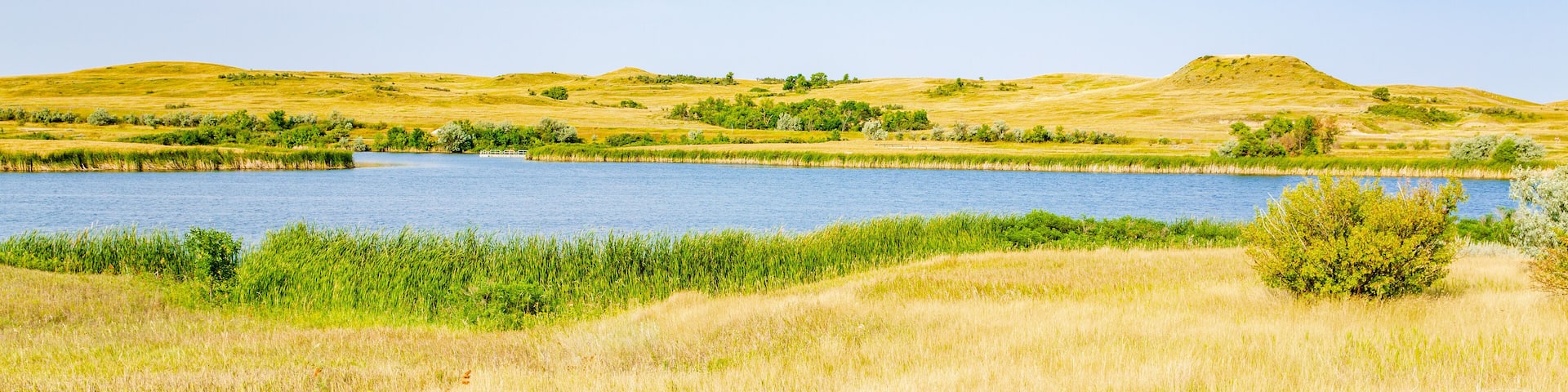 Sather Lake in Little Missouri National Grassland, North Dakota, USA