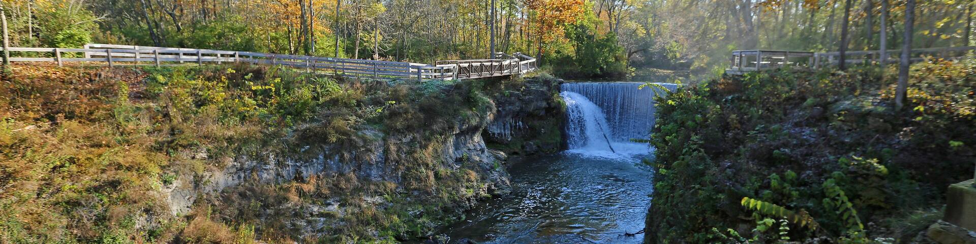 Landscape with Cedar Cliff Falls - Indian Mound Reserve, Ohio