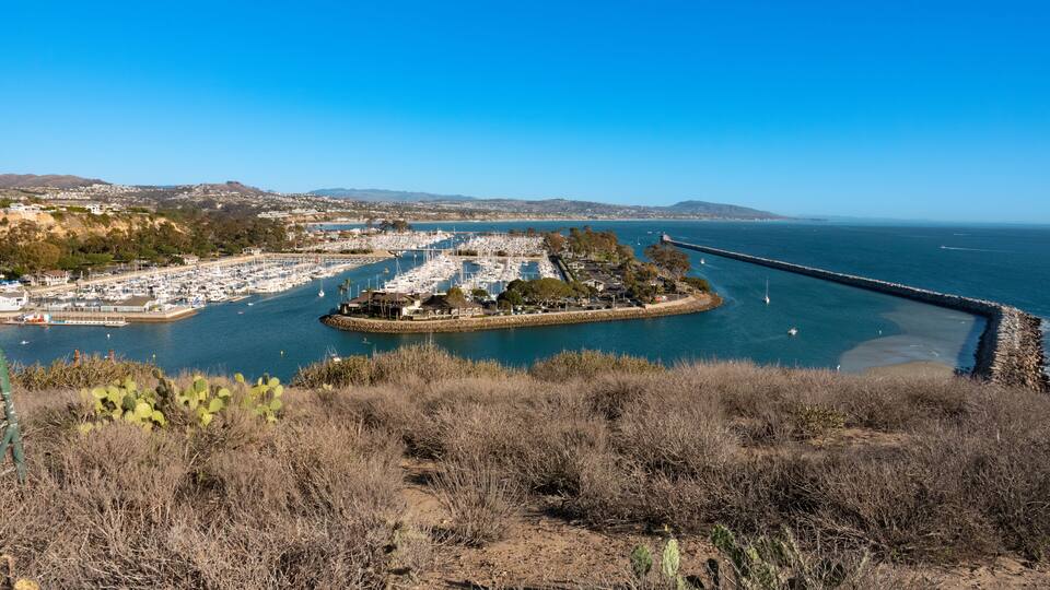 Magnificent views of Dana Point Harbor and Capistrano beach from the lokkout and the Headlands Conservation Area Trail.
