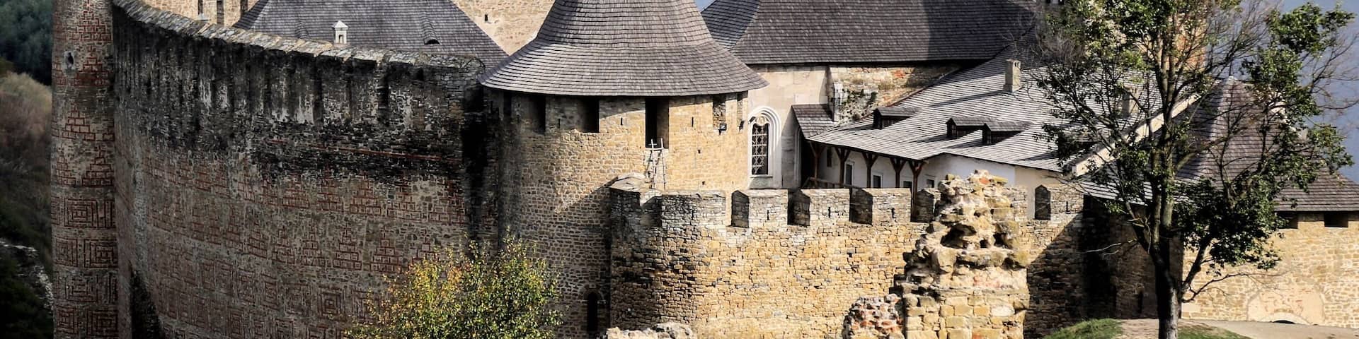 Khotyn Fortress is situated on the banks of the Dniester River in Ukraine. This current fort was constructed in 1325 with later constructions and additions dating to the 1380’s and the 1460’s. It has been used extensively as a film location during the Soviet period and also in independent Ukraine due to its excellent state of repair.