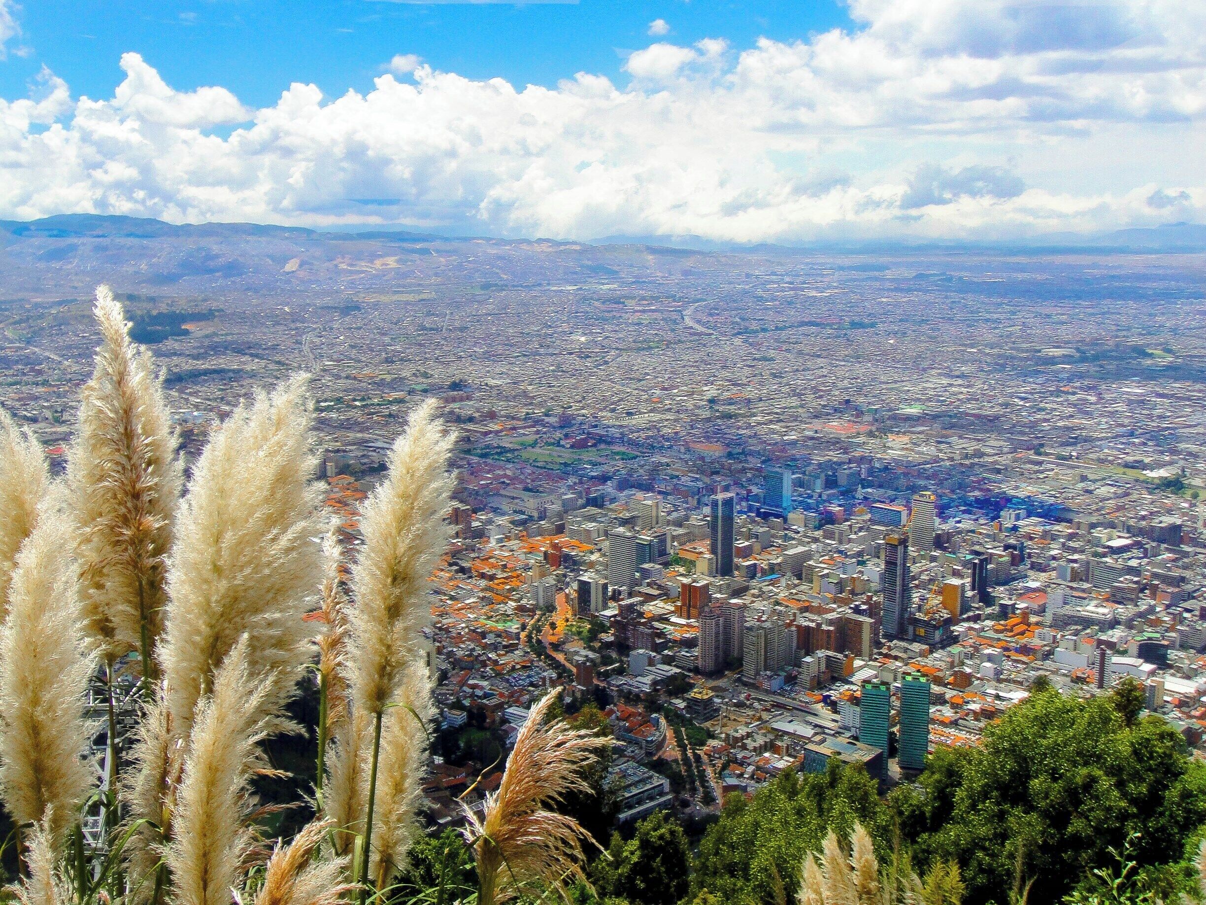 A cable car takes you from downtown Bogota to the top of Cerro Monserrate,  where you can get a beautiful view of the city and the surrounding valley.
