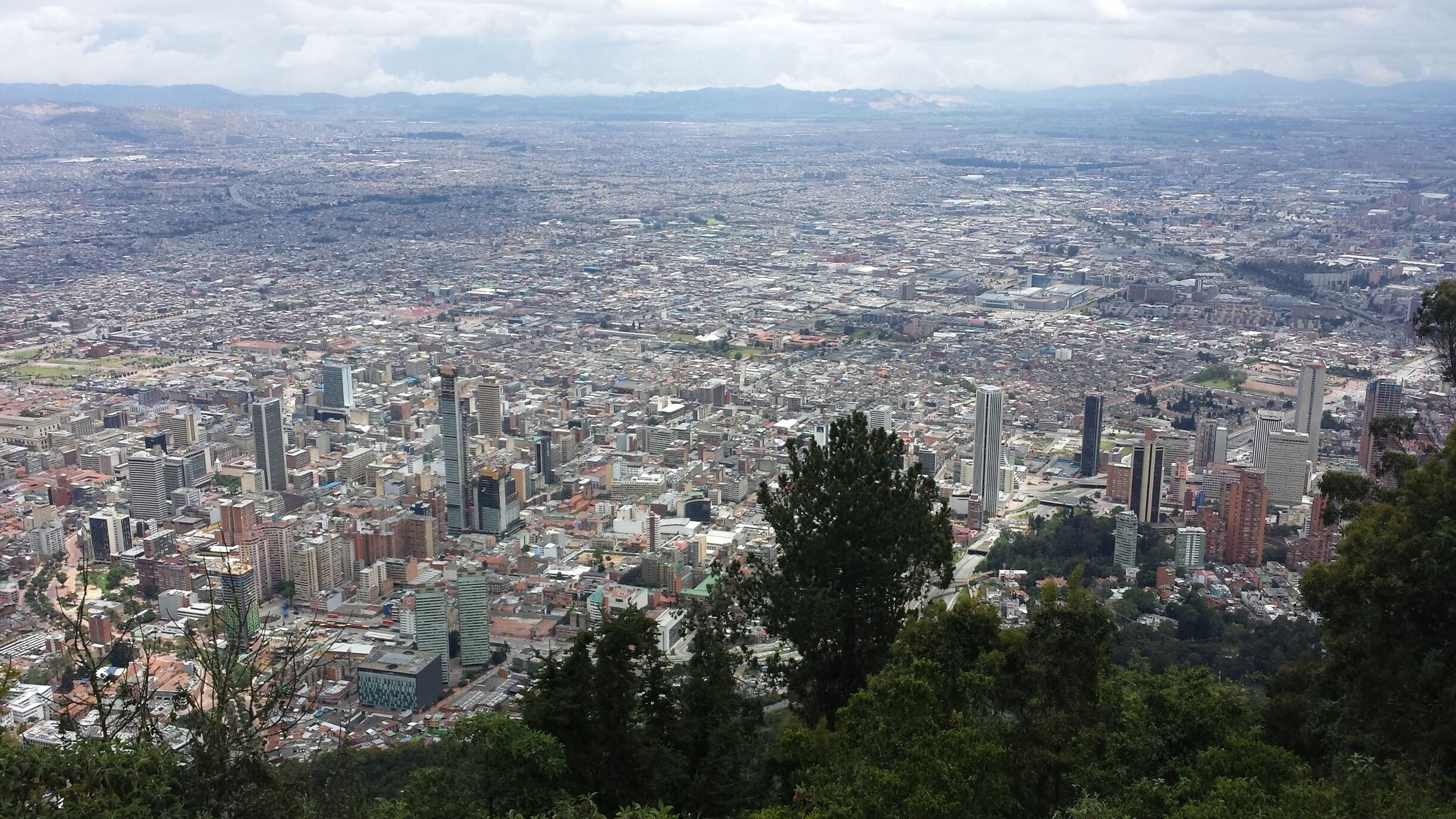 A funicular or gondola will take you up the mountain for expansive views of the city of Bogota from an elevation of 3127 meters asl  (that's over 10000 feet).

Your ticket allows you to ride the funicular up and the gondola down or vice versa, your choice. 

At the top a trail marking Jesus' stations of the cross leads you to a church visited by pilgrims hoping for miracles. 