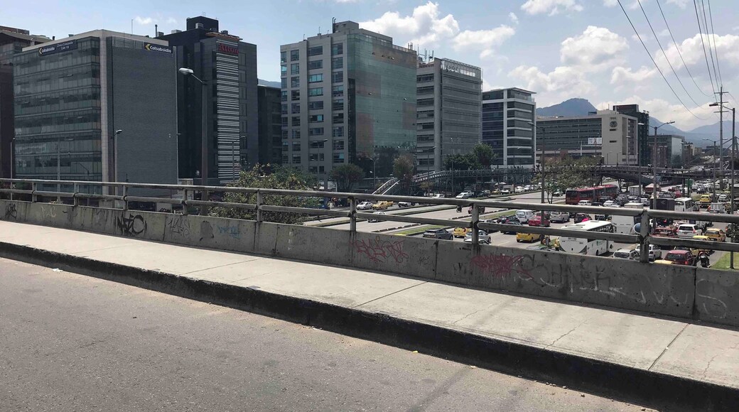 Bogota, Colombia a city of almost 9 million people, Traffic is mandatory and hard to evade.