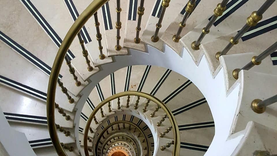 Nice hotel. Cool staircase shot.