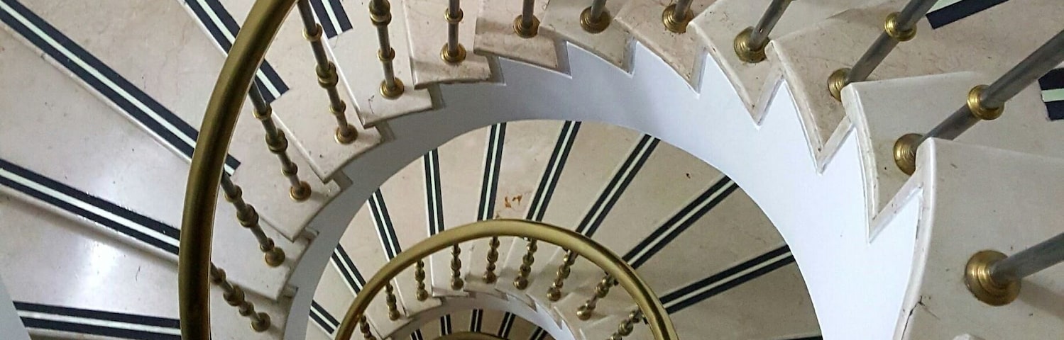 Nice hotel. Cool staircase shot.