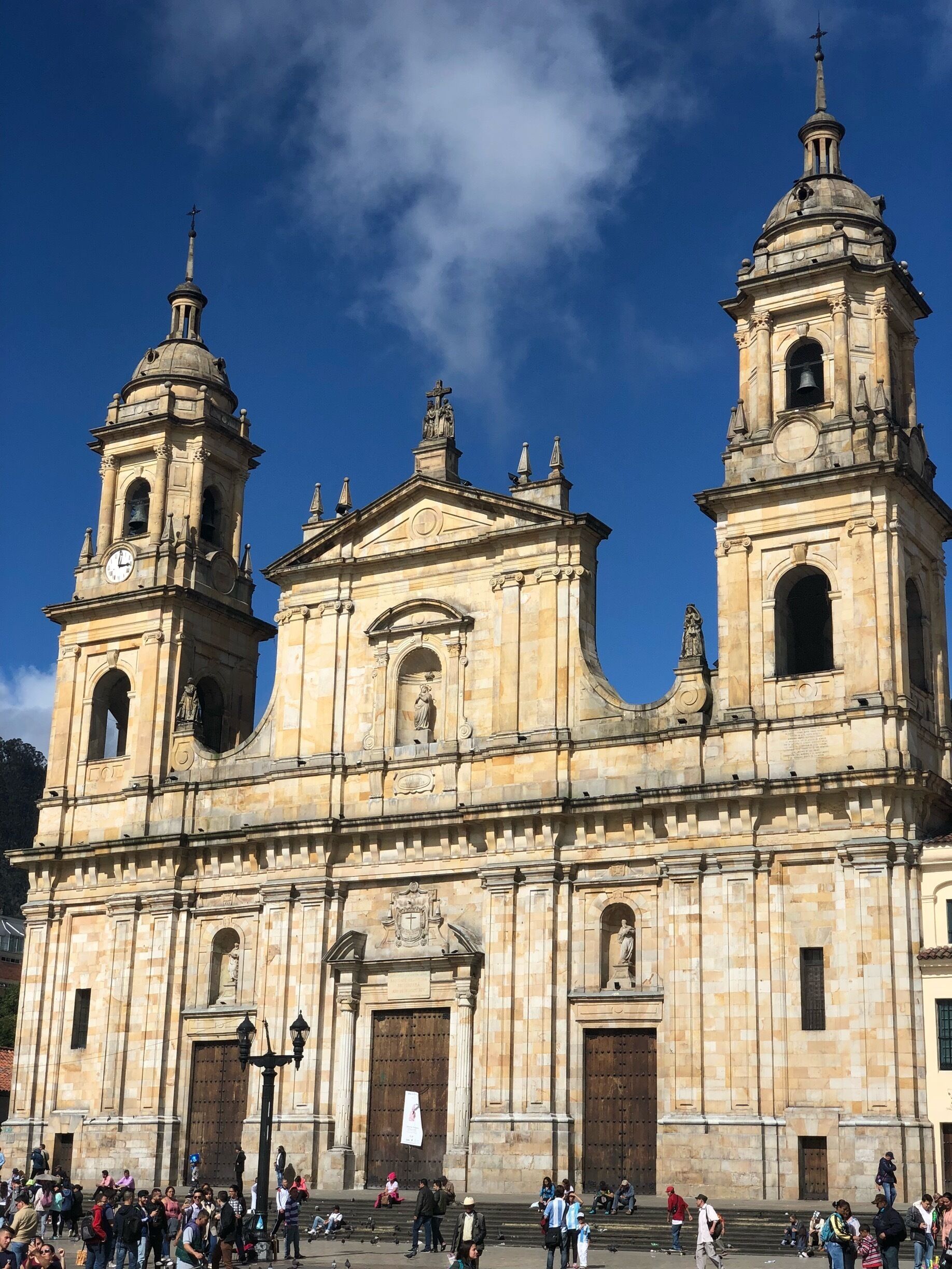 The main plaza in Bogota