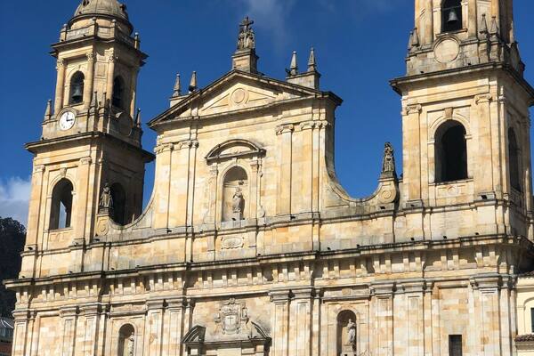 The main plaza in Bogota