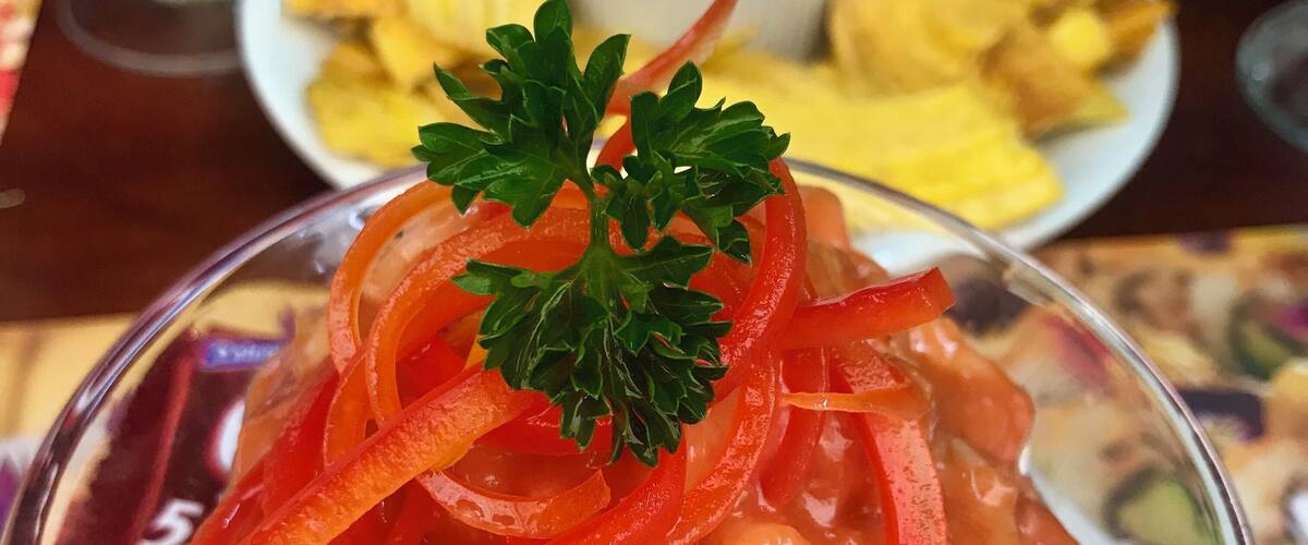 A must go restaurant in Bogotá! Delicious “Ceviche de Camarones” #Trovember #bogota #ceviche #cevichedecamarones #cocteldelmar