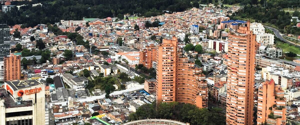 For a long time, this was the highest building of Bogota, from here you can see the "Planetario Distrital", "La Plaza de Toros de Santa Maria" "El parque de la Independencia" and "Las Torres del Parque" all of them emblematic landmarks of the citiy