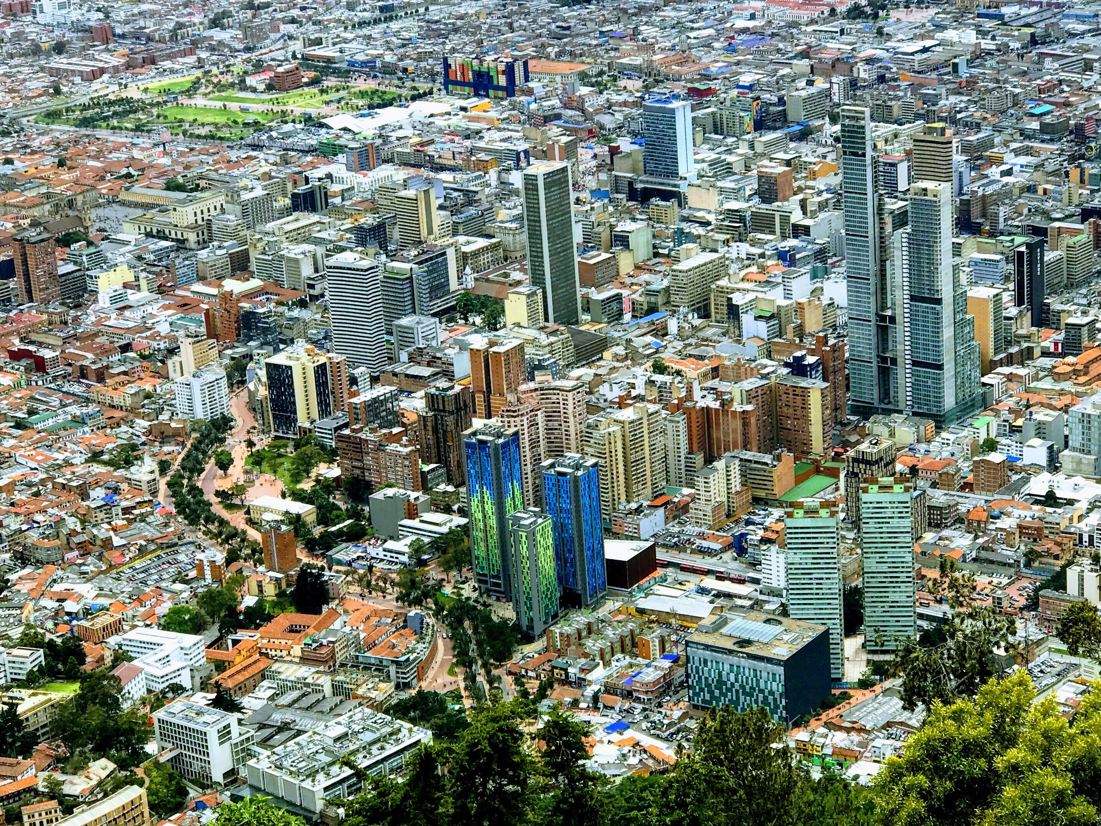 A view of Bogotá from Monserrate, Colombia