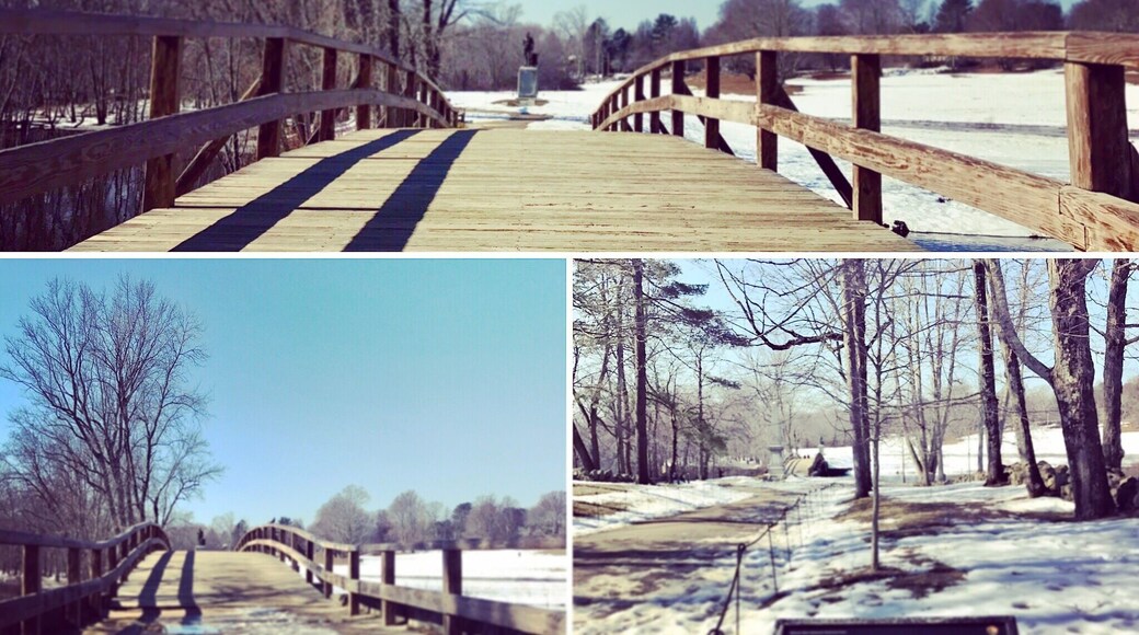 A few weekends ago I brought us to a place I used to walk with my nana growing up ❤️#oldnorthbridge #shotheardroundtheworld #revolution #bridge #concord
