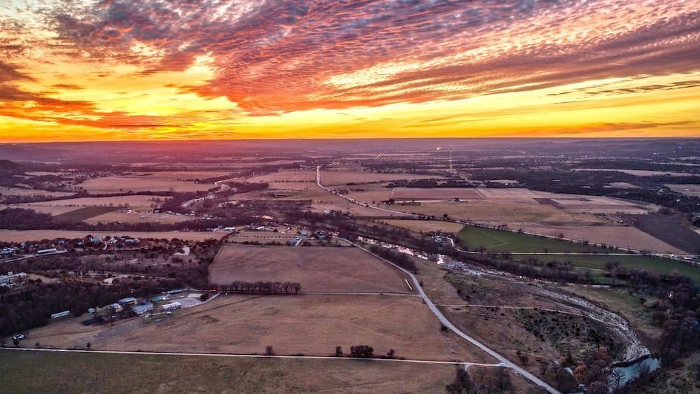 Guadalupe River Texas Sunset