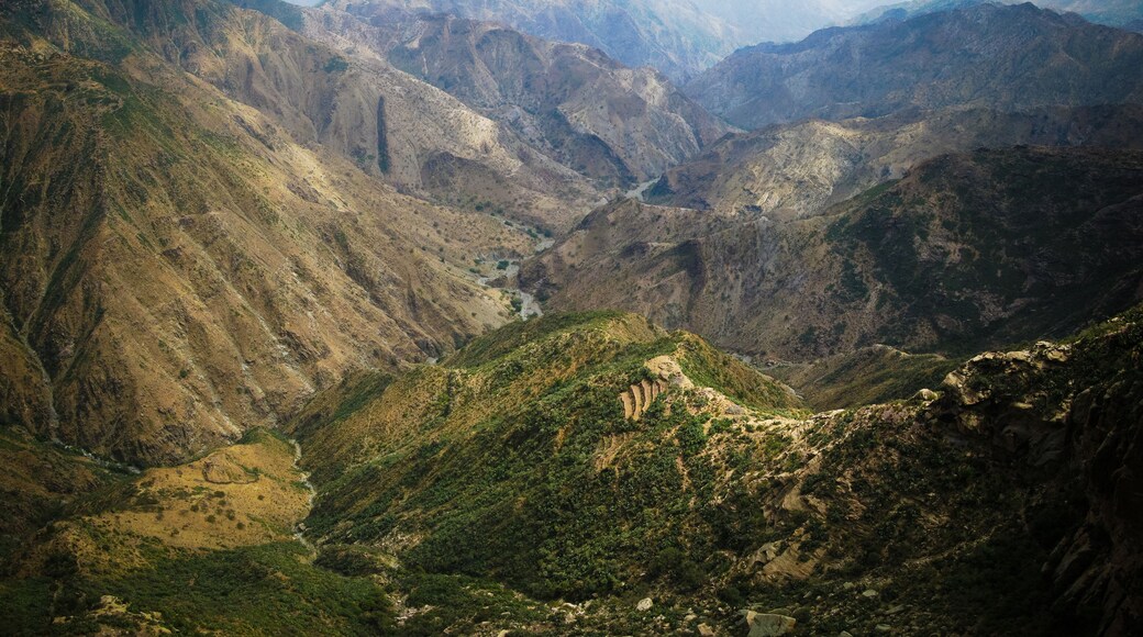 Panorama view to Adi Alauti canyon in Eritrean Highlands, Qohaito, Eritrea