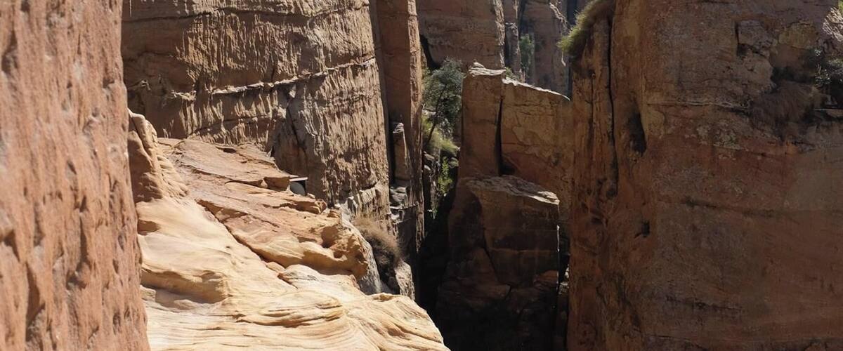 One of the more than 200 rock-hewn churches in Tigray. Took this picture from the entrance of Abuna Yemata Church. We had to climb up here with bare foots which made this increadible place even more unforgettable.