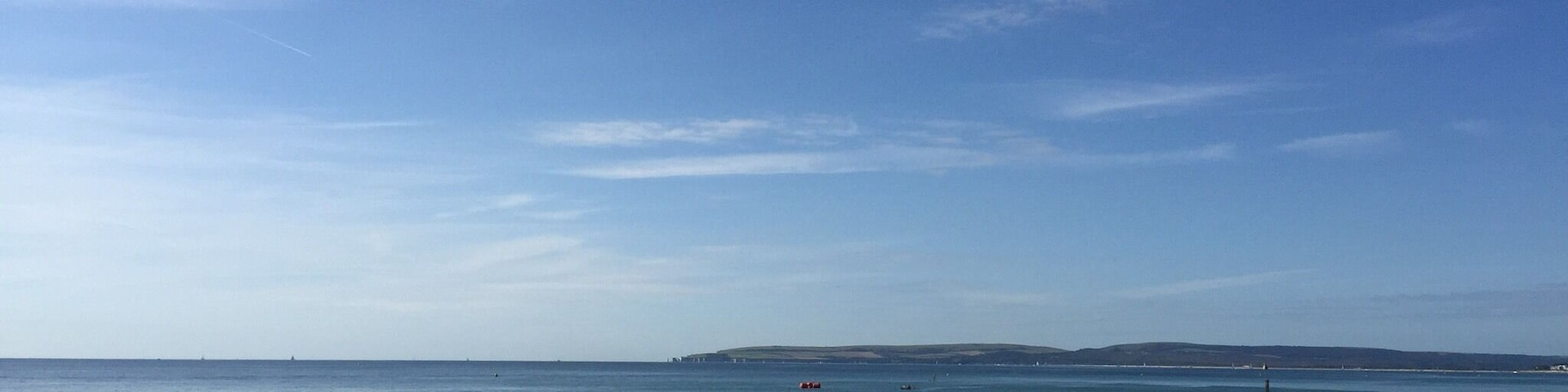 Looking out towards Sandbanks from the Beach at Bournmouth