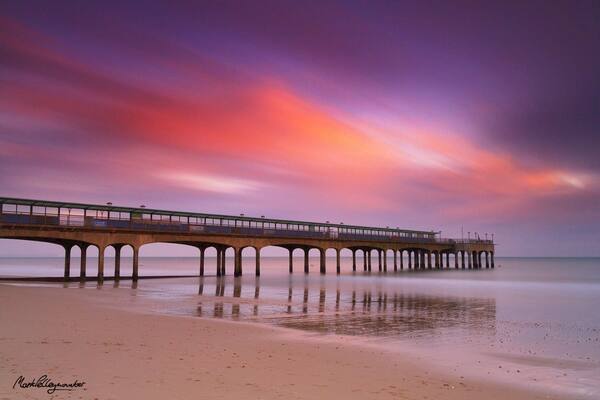Sunset at Boscombe Pier, long exposure using Lee Big Stopper filter