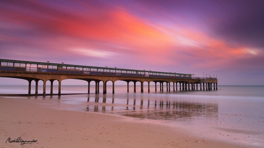 Sunset at Boscombe Pier, long exposure using Lee Big Stopper filter