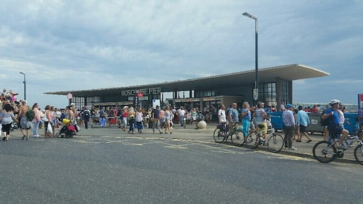 The entrance to Boscombe Pier. Built in the late fifties, designed by local architect John Burton.