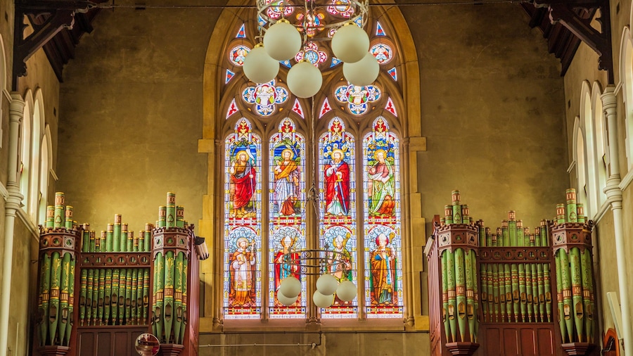 Saints Mary & Joseph Catholic Cathedral showing a church or cathedral, heritage elements and interior views