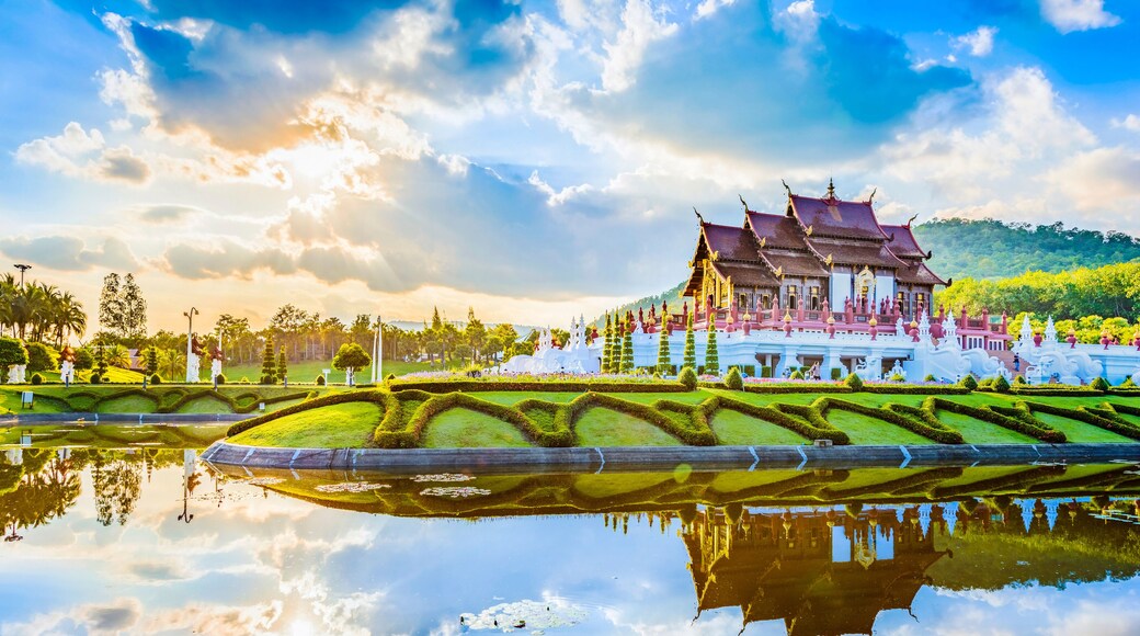 Thai style garden. Located in Royal Park Rajapruek, Chiang Mai, Thailand.