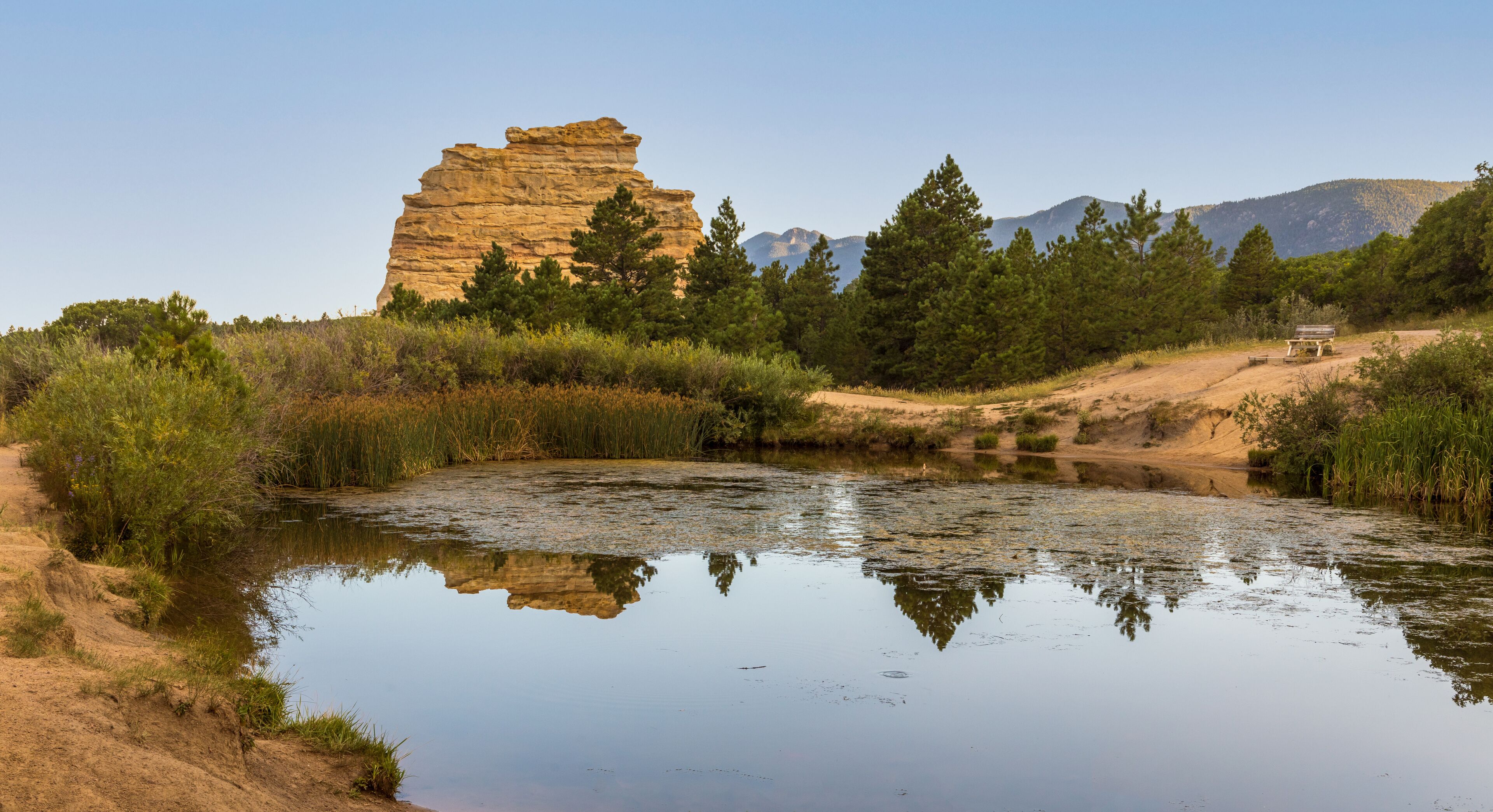 Beautiful Monument Rock near Monument town in Colorado