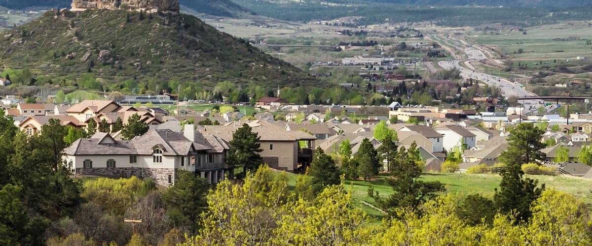 Castle Rock and Pikes Peak, Colorado
