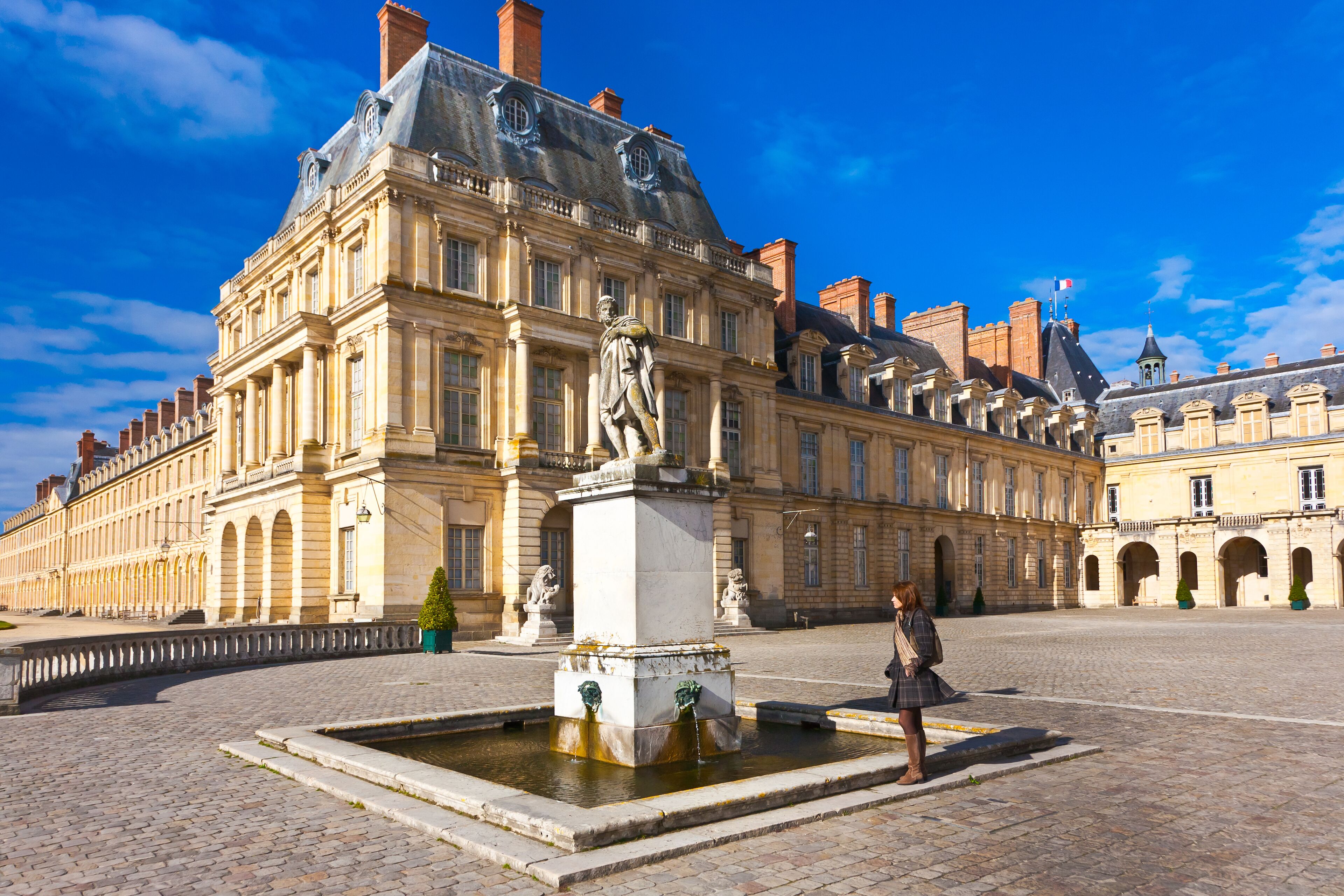 inside yard of castle