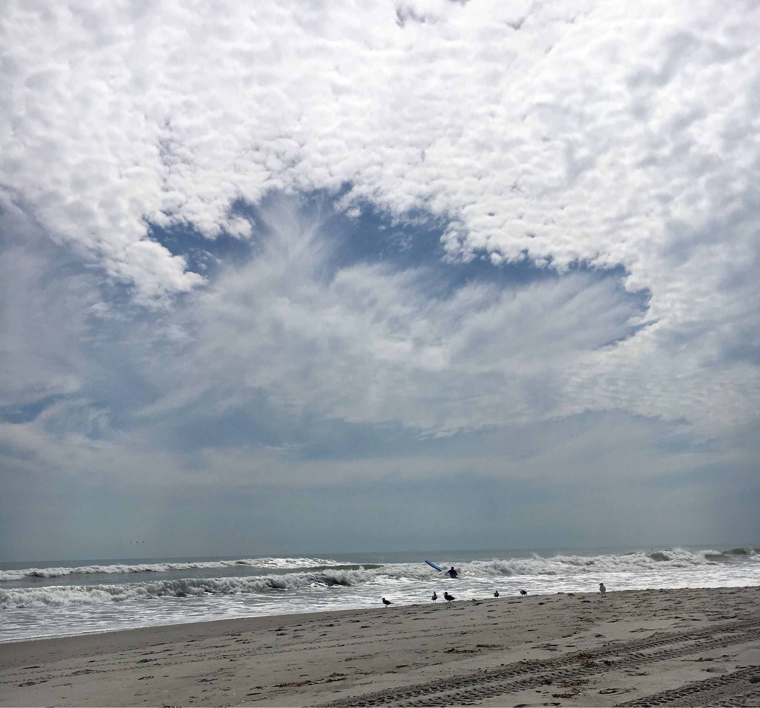 Cocoa Beach, FL. Such strange cloud formation 
