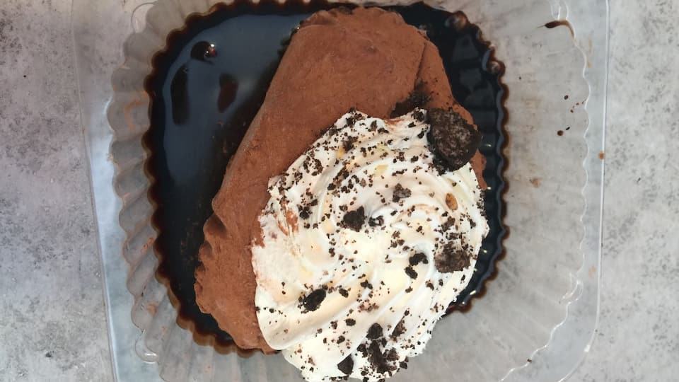 The famous Boise ice cream potato- all ice cream (and cocoa powder), no actual potato.