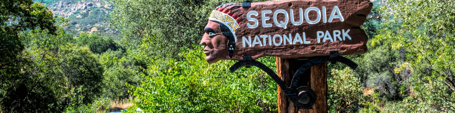 Road to Sequoia National Park, California, USA. American summer vacation