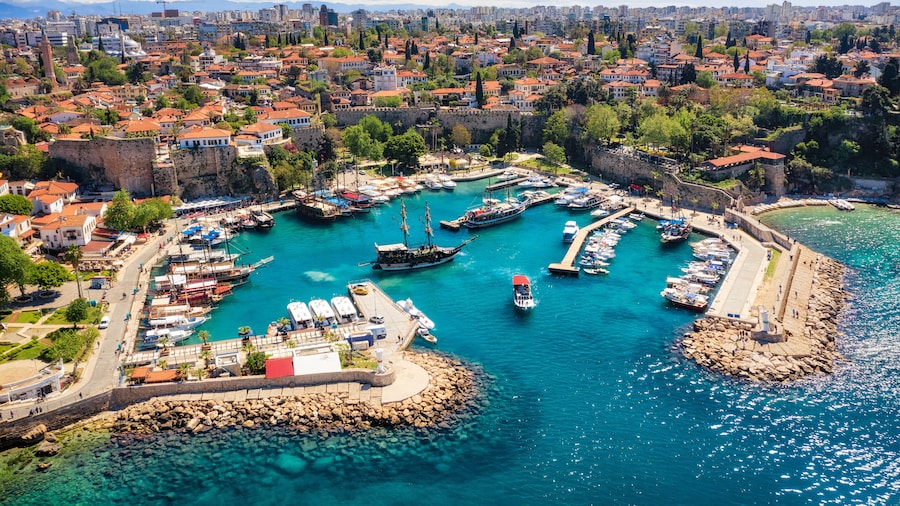 Antalya Harbor, Turkey, taken in April 2019\r\n' taken in hdr