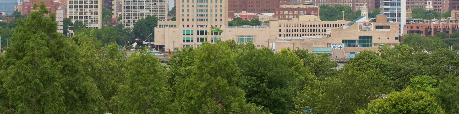 Camden which includes a city, landscape views and a high rise building